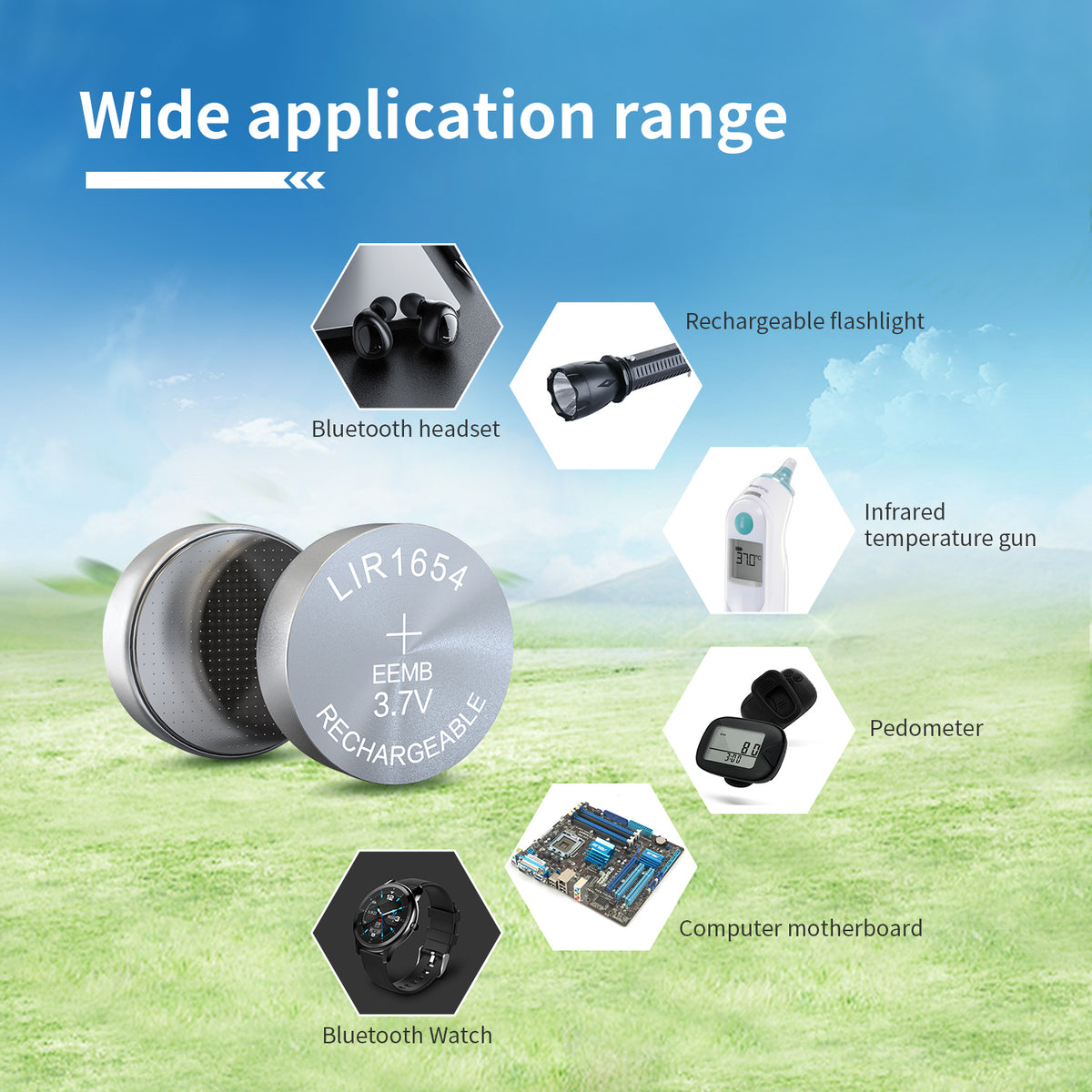 LIR1654 --  3.7V 110mAh