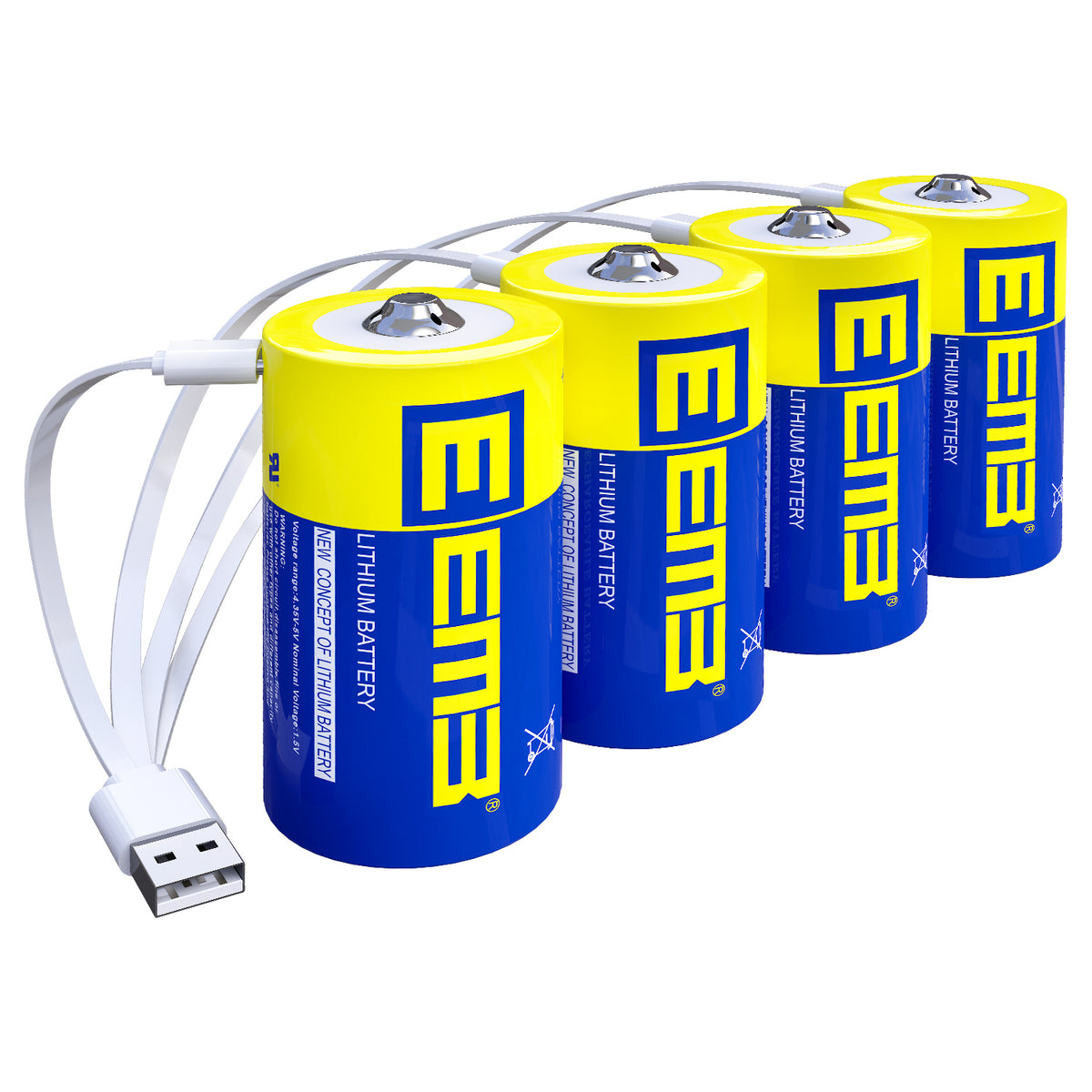 LIRD --  1.5V D USB Lithium Rechargeable Battery