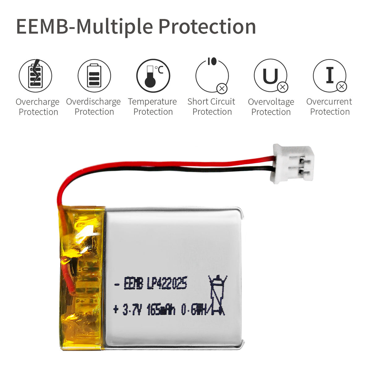 LP422025 -- 3.7V 165mAh