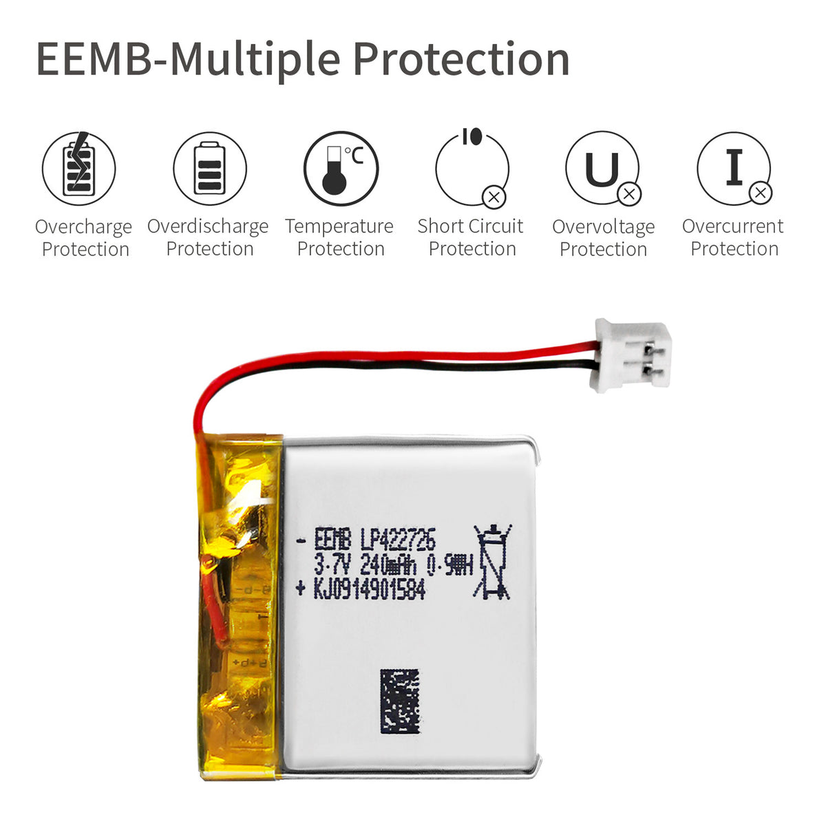LP422726 -- 3.7V 240mAh