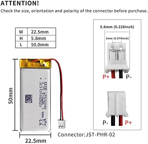LP532248 -- 3.7V 510mAh
