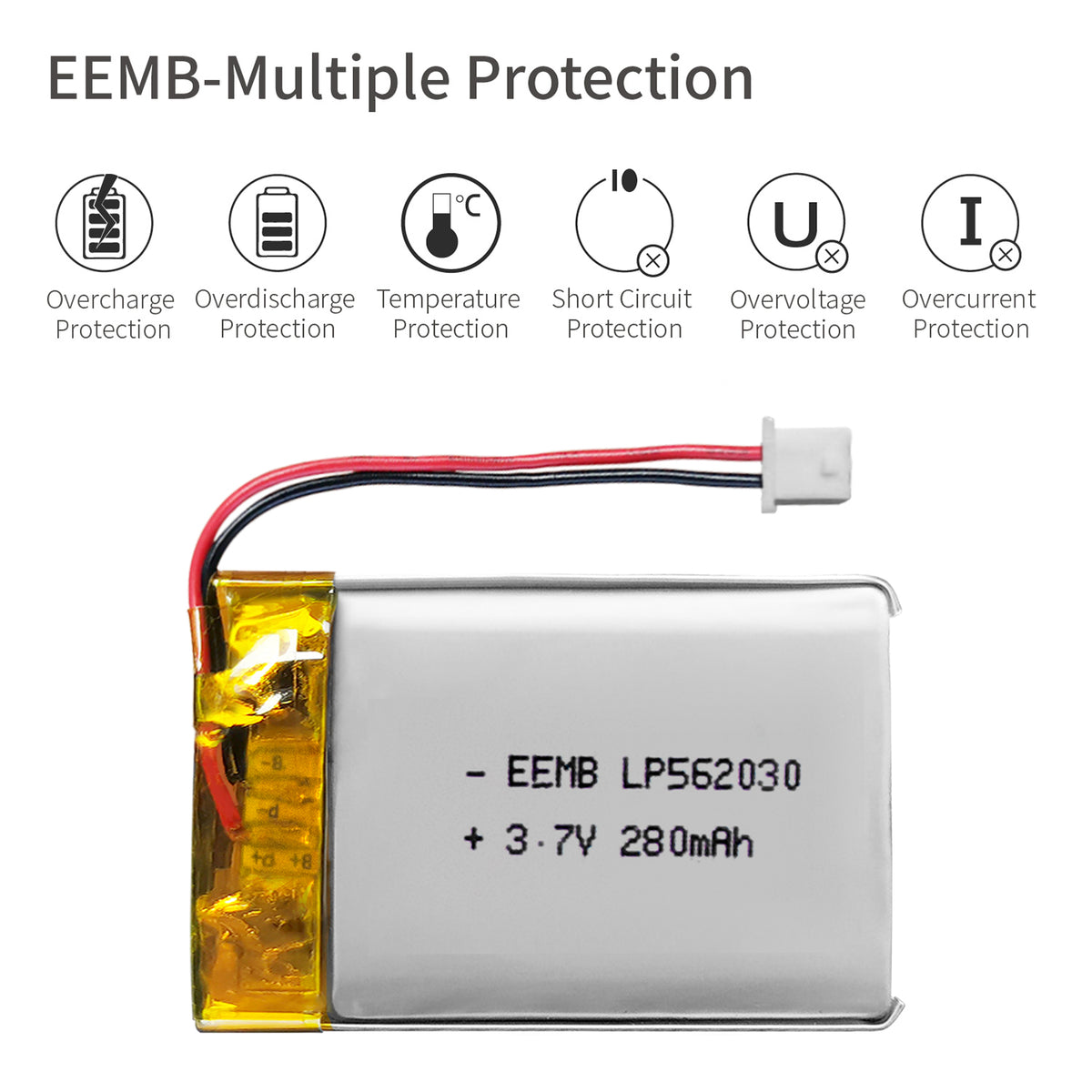 LP562030 -- 3.7V  280mAh