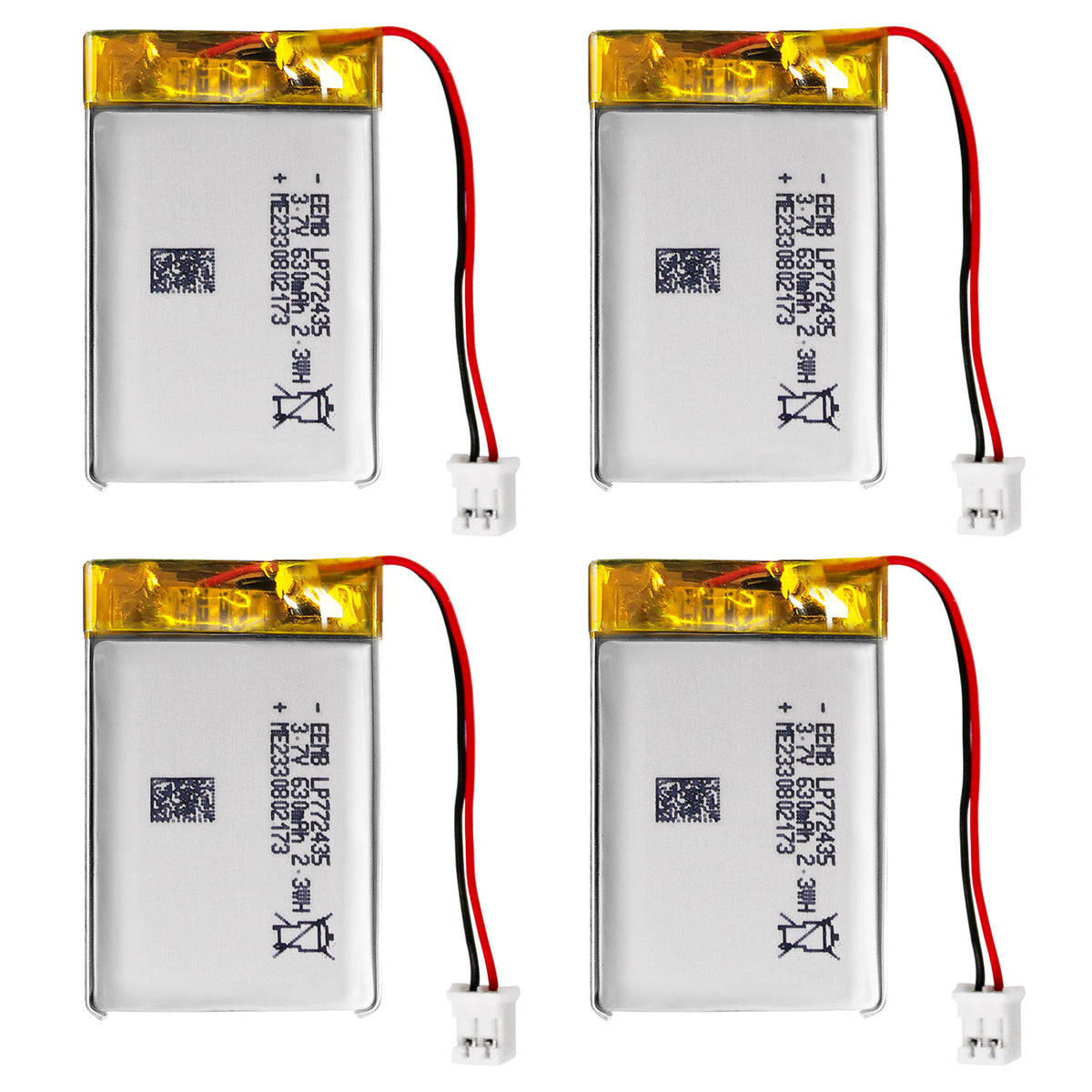 LP772435 -- 3.7V 630mAh