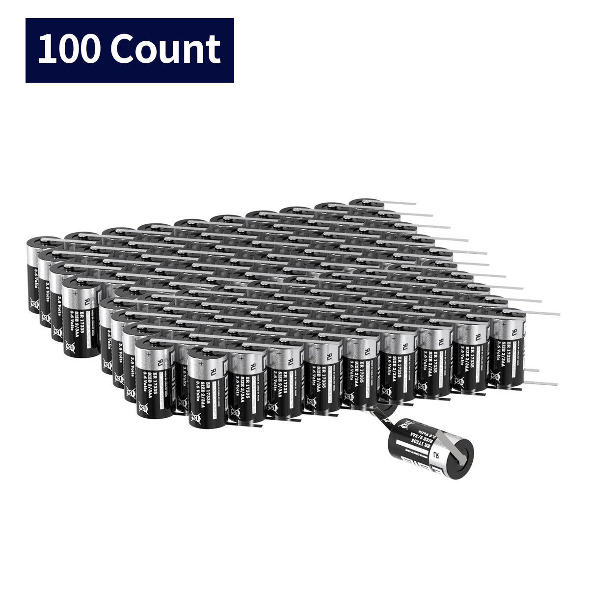 ER17335-FT -- 2/3A 3.6V 2100 mAh