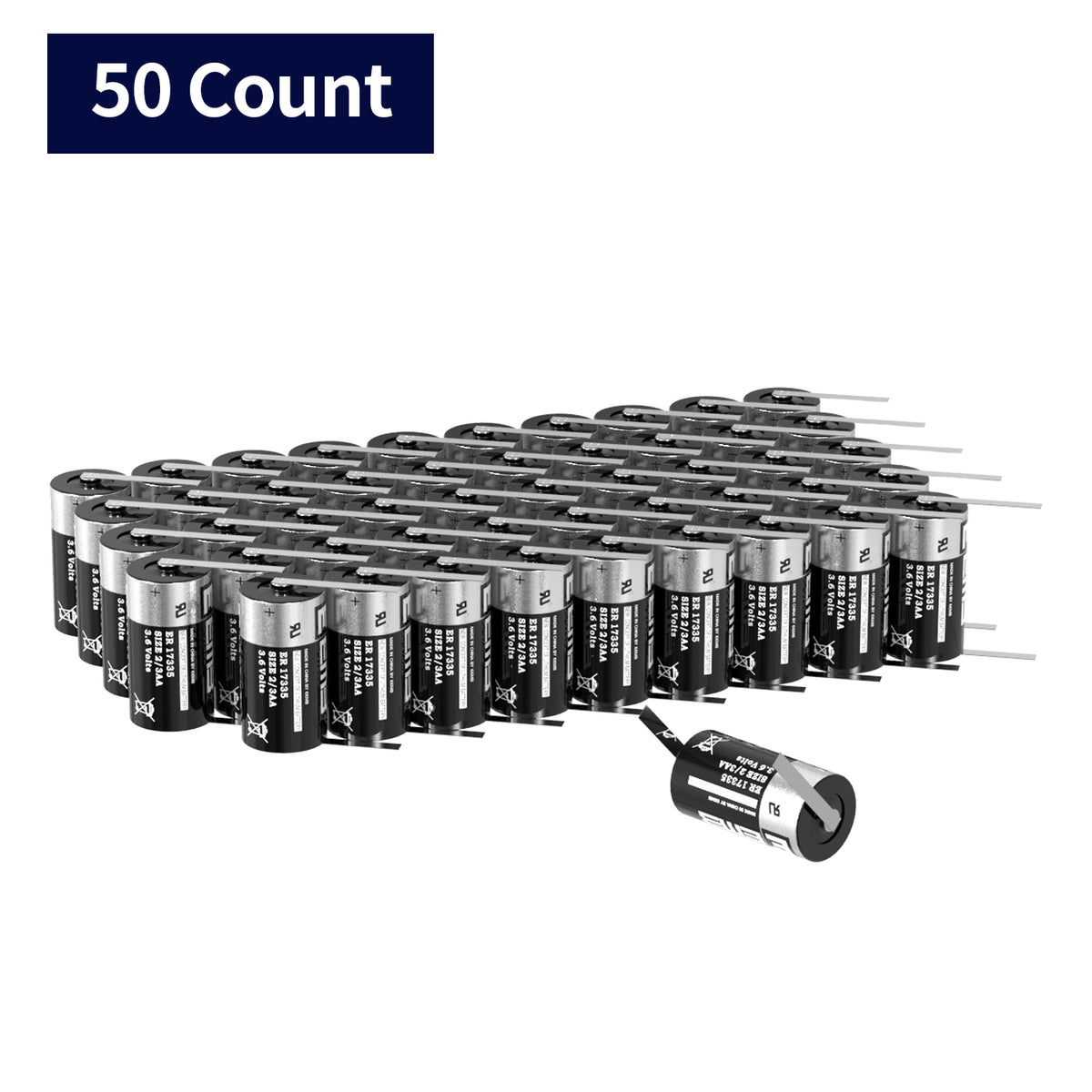 ER17335-FT -- 2/3A 3.6V 2100 mAh