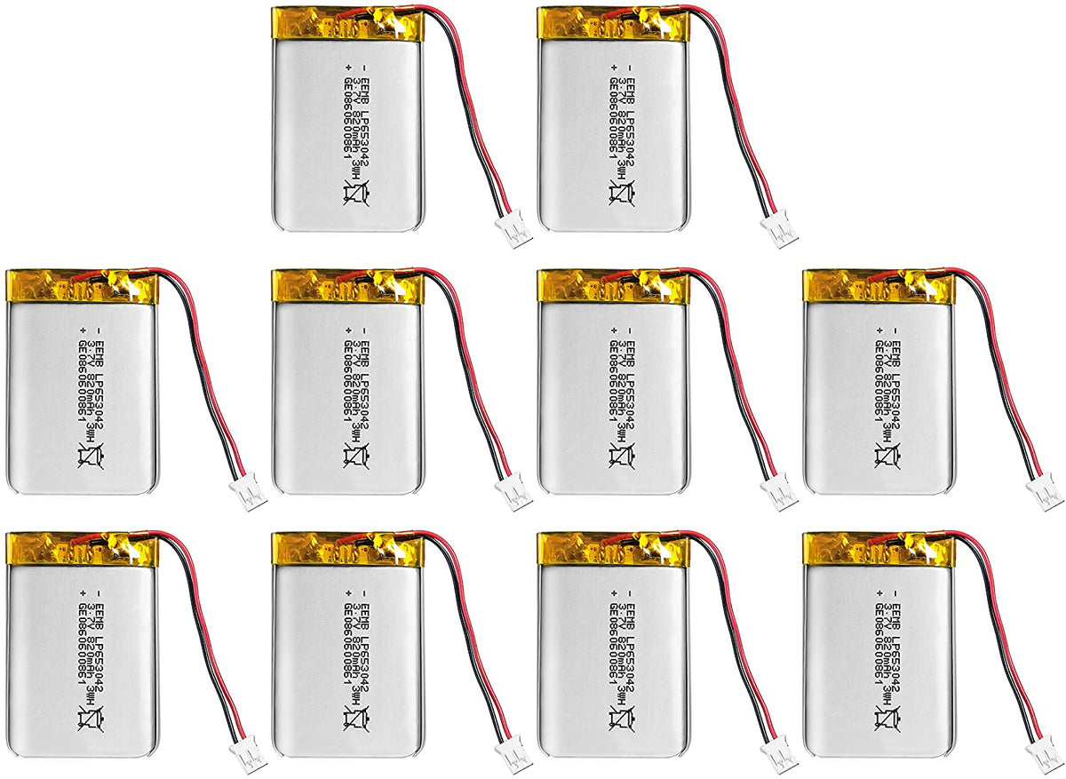 LP653042 -- 3.7V  820  mAh