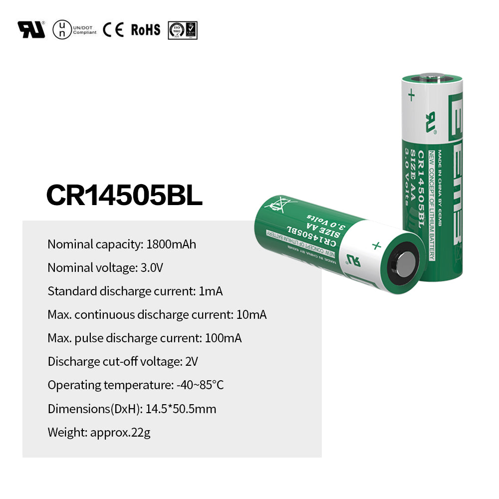 CR14505BL-- AA  3V  1800mAh