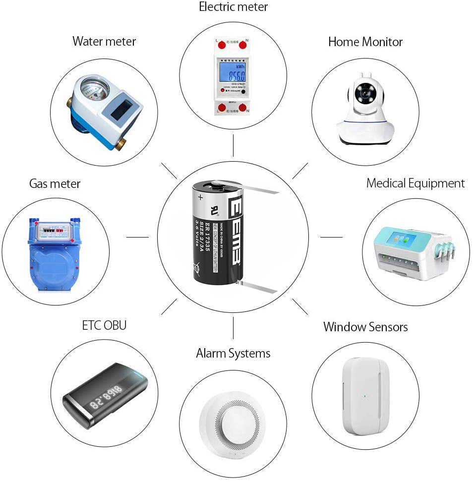 ER17335-FT -- 2/3A 3.6V 2100 mAh