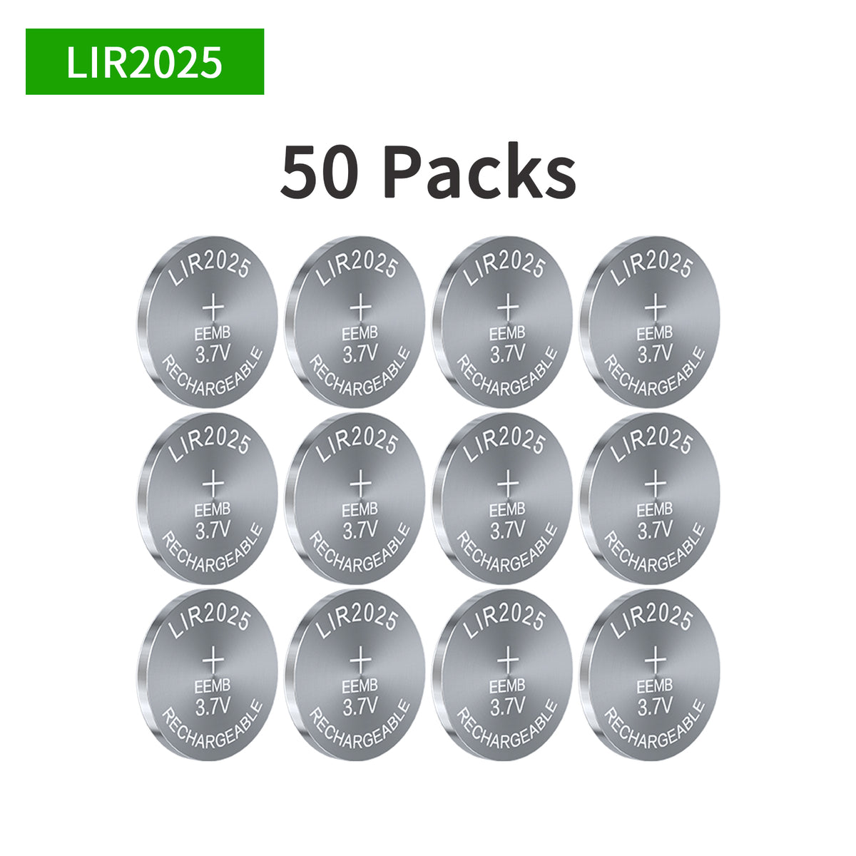 LIR2025 --  3.7V 40mAh Rechargeable