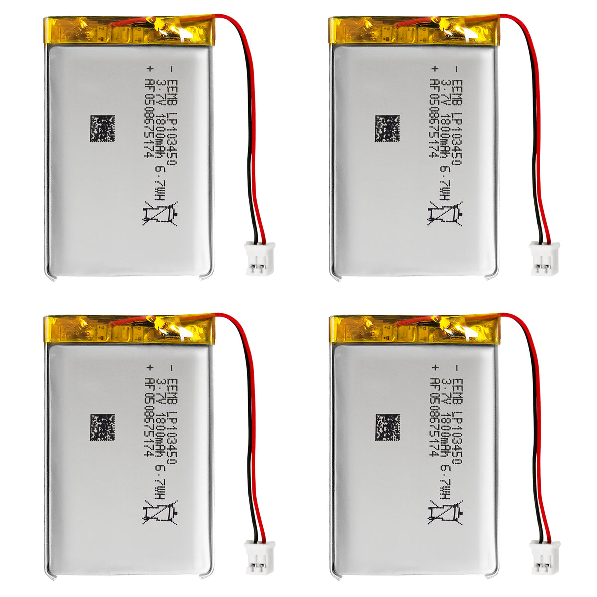 LP103450 -- 3.7V 1800mAh