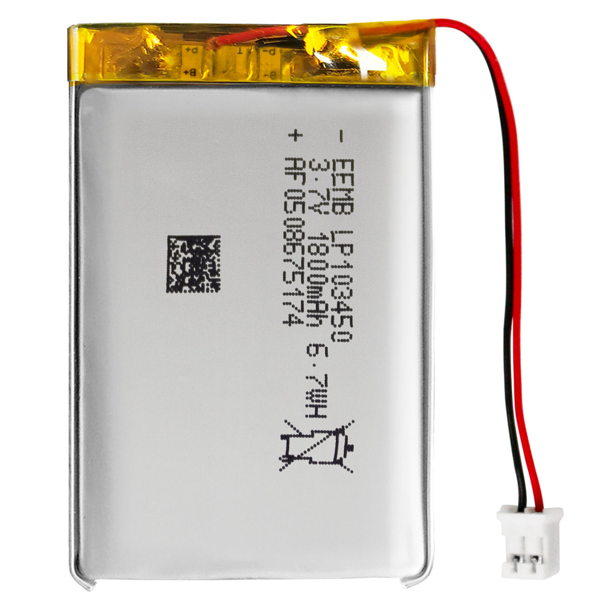 LP103450 -- 3.7V 1800mAh