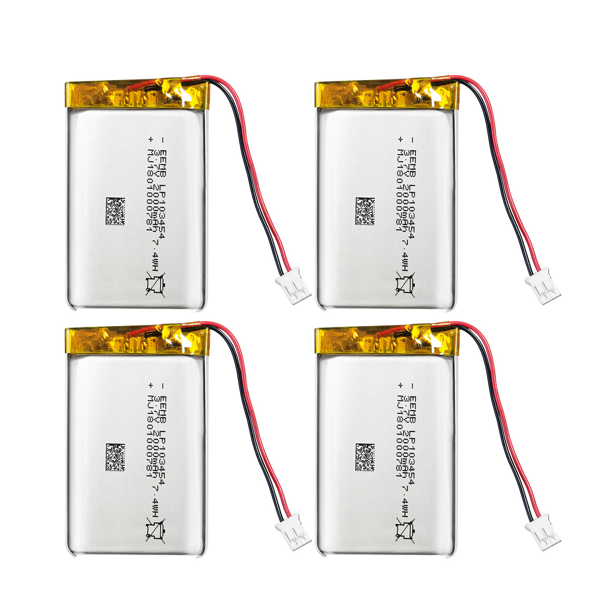 LP103454 -- 3.7V  2000  mAh