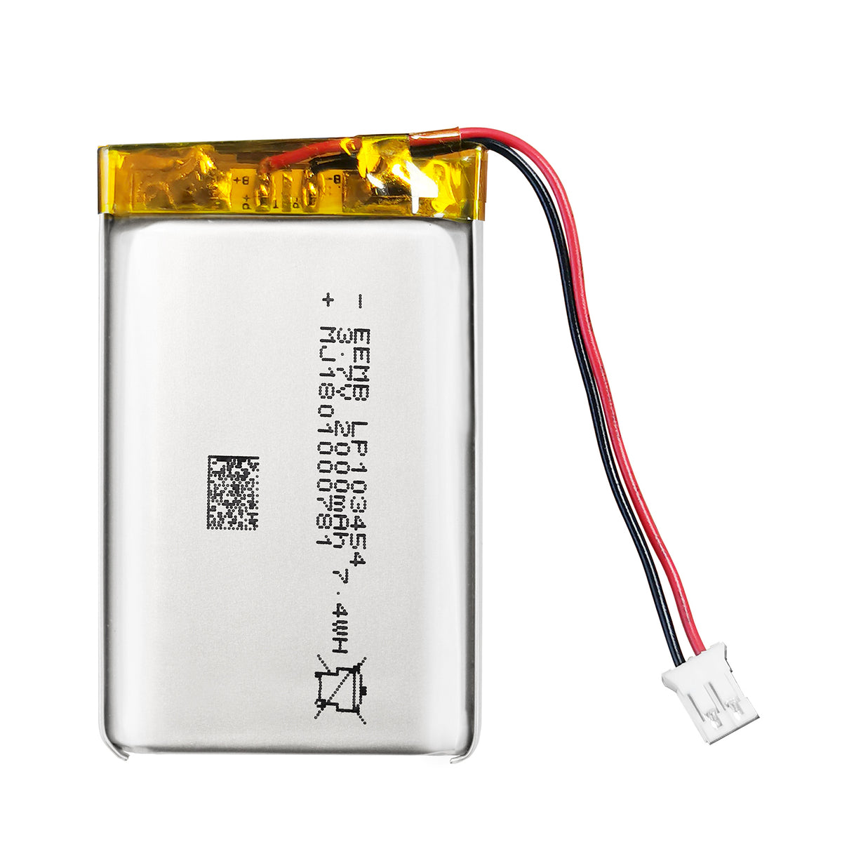 LP103454 -- 3.7V  2000  mAh