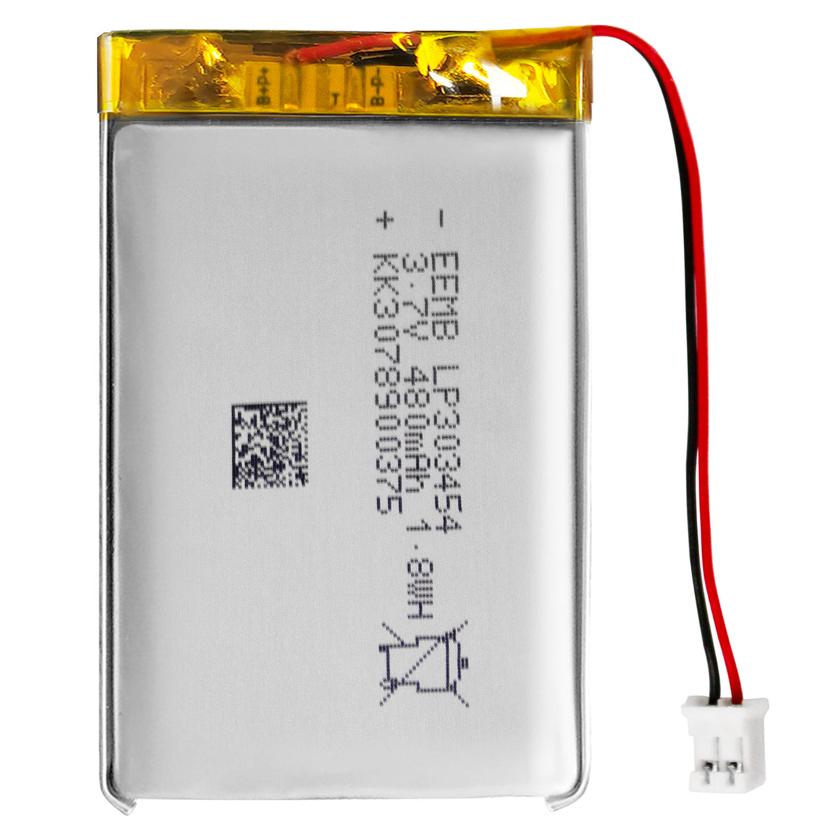 LP303454 -- 3.7V 480mAh