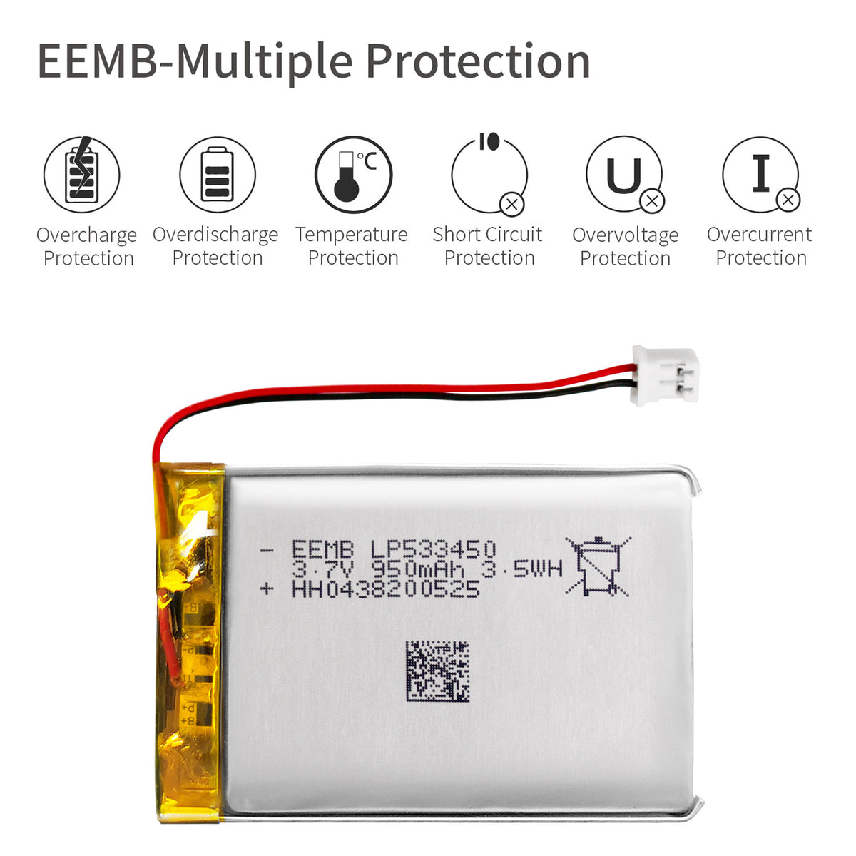 LP533450 -- 3.7V 950mAh