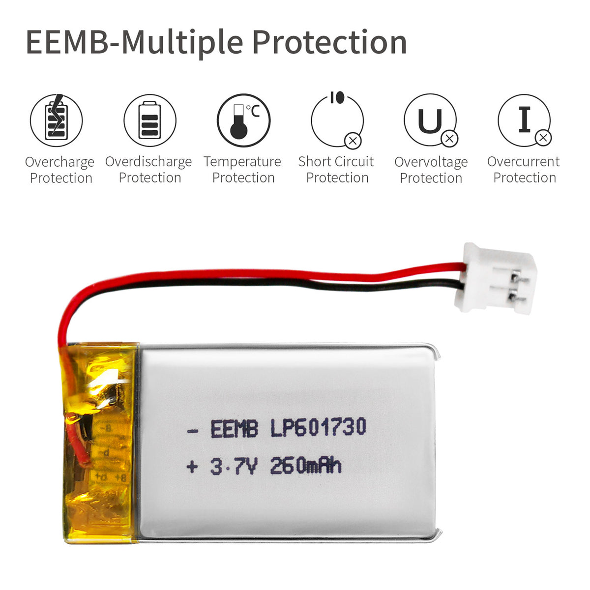 LP601730 -- 3.7V 260mAh
