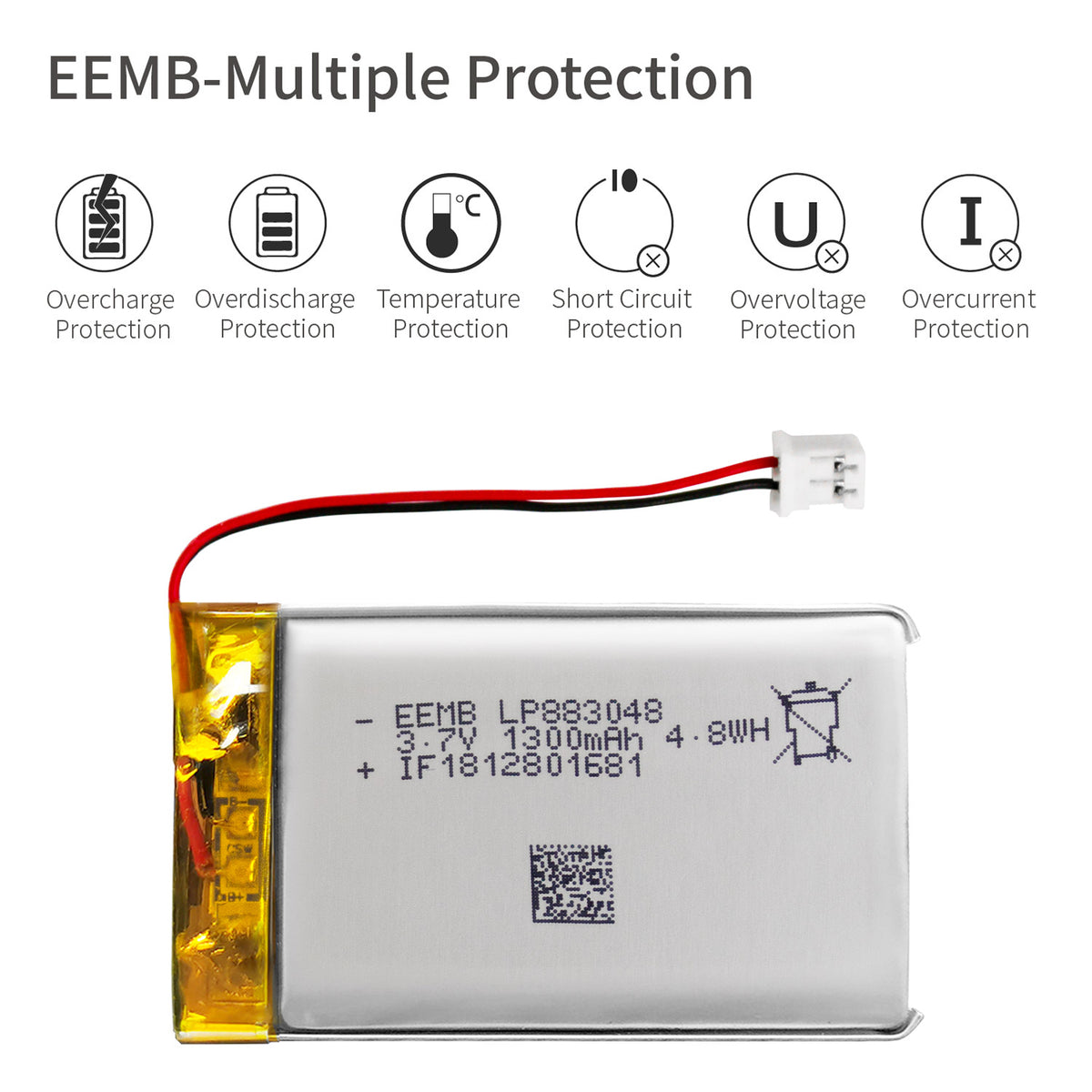 LP883048 -- 3.7V 1300mAh